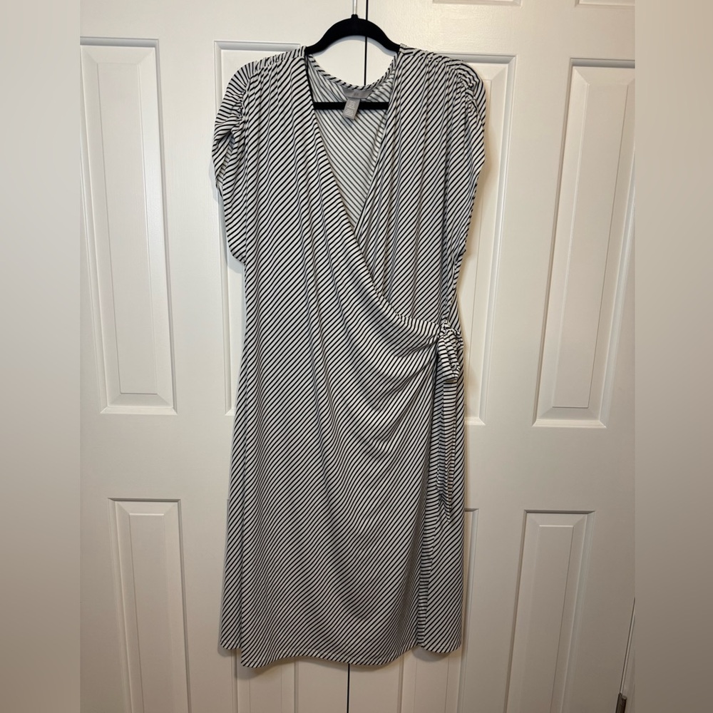 H&M Striped Wrap Dress sz XXL